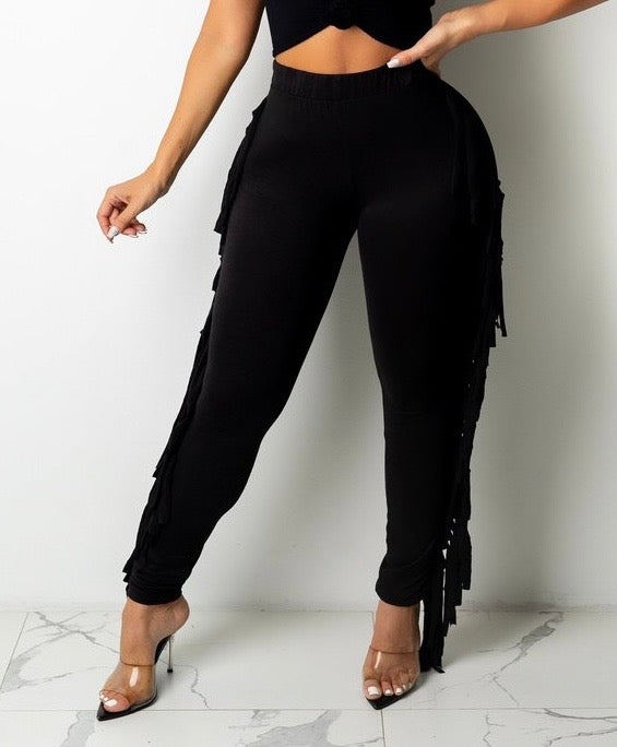 Fringe Leg Fitted Pants (Plus) ONLINE WOMENS CLOTHING BOUTIQUE, WOMENS ONLINE BOUTIQUE NEAR ME