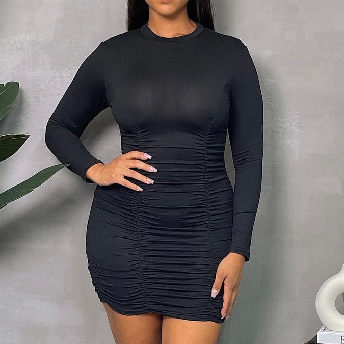Ruched Bodycon Dress (Plus)