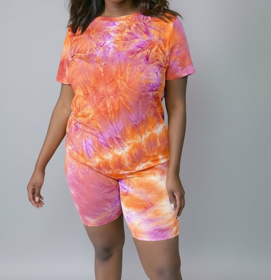 Tie-Dye Short Set (Plus)