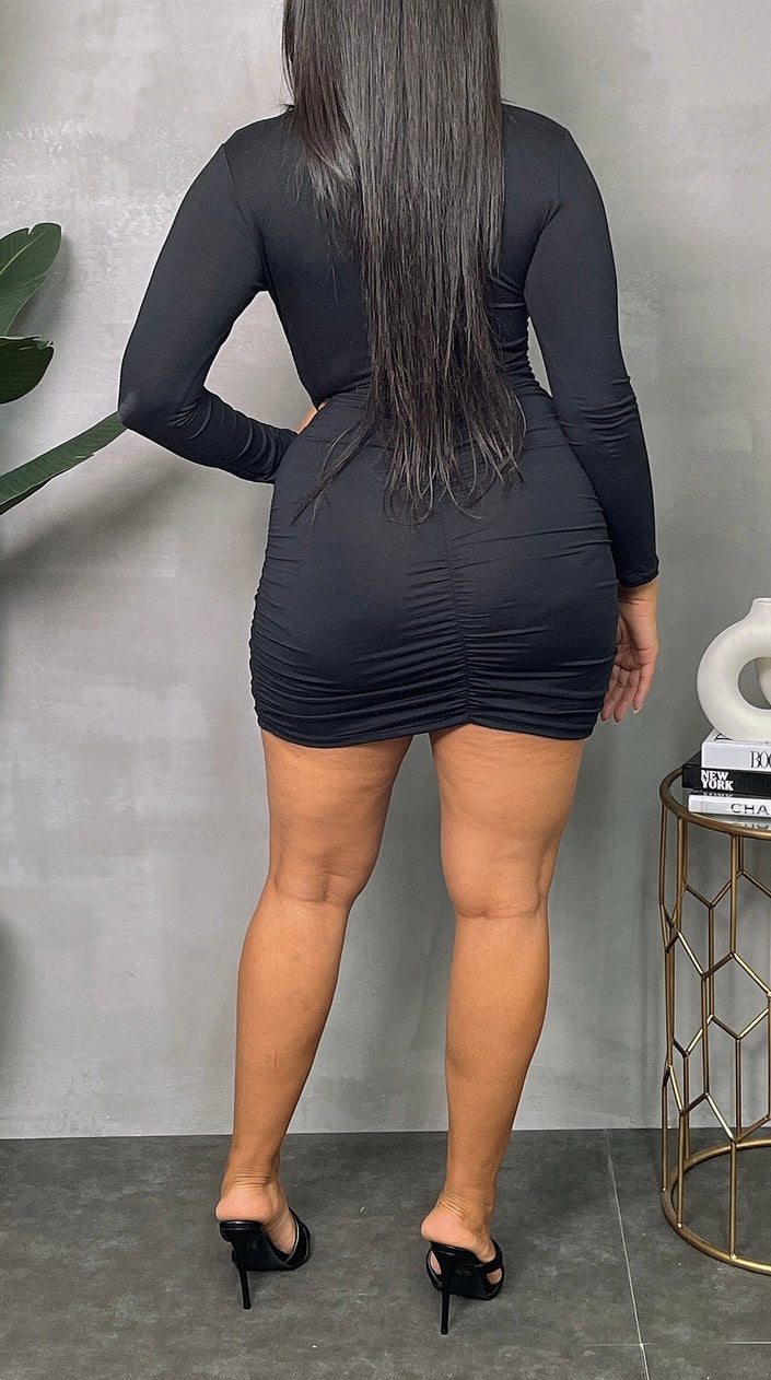 Ruched Bodycon Dress (Plus)