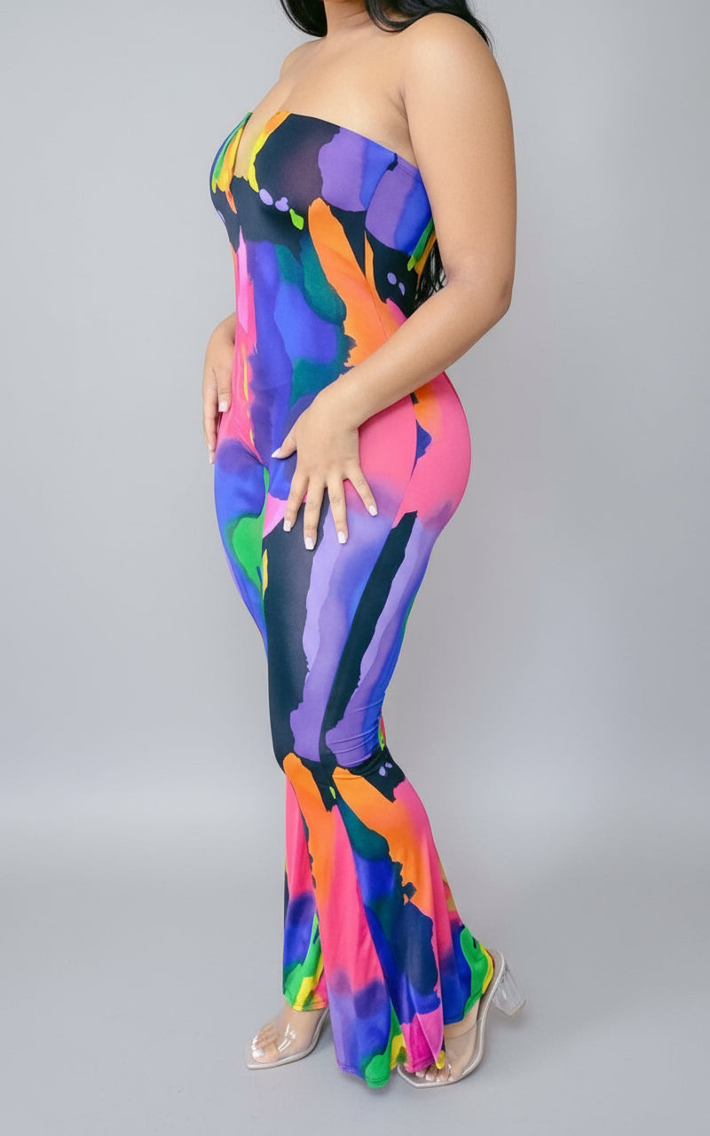 Multi-Color Fitted Romper
