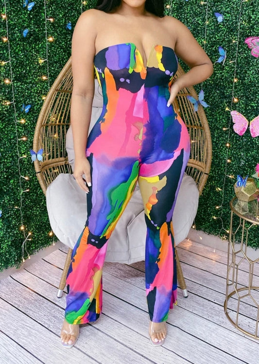 Multi-Color Fitted Romper