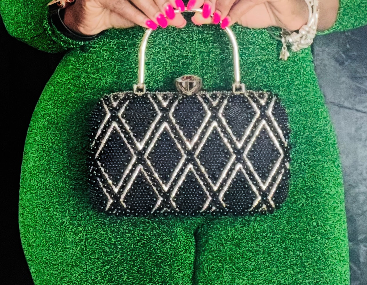 Rhinestone Handheld Clutch